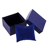 Fashion Jewelry Box für Armband Armreif Halskette Ohrringe Armbanduhr Schutzhülle Geschenk mit Schaumstoff-Pad, Papier, A03:Royal Blue, Einheitsgröße