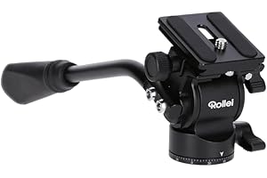 Rollei V5I głowica statywu wideo do lekkich i miękkich ruchów, idealna do stosowania na statywach jednonożnych podczas filmu ruchomych obiektów. czarny