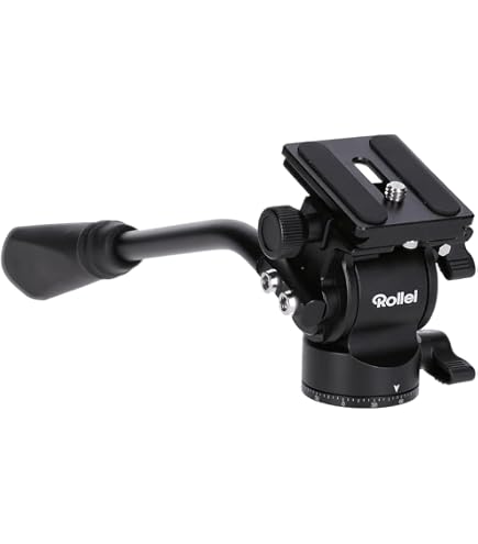 Rollei Rotule Pour Trépied Compact Traveler No1 – Aluminium Noir, Charge 8 Kg, 360°, 3 Niveaux à Bulle | Plateau Rapide Acra Swiss - 8