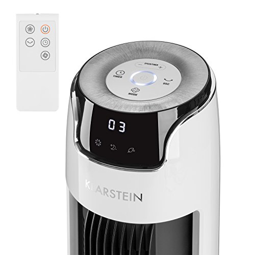 Klarstein • Empire State • Standventilator • Säulenventilator • Turmventilator • mit Fernbedienung • 45° Oszillation • 6 Geschwindigkeitsstufen • 3 Ventilationsmodi • LED-Display • Timer • weiß - 5