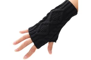 ZUMUII Butterme Inverno Caldo Lavorato a Maglia Guanti Senza dita Mezzo Scalda i Guanti da Polso per le Donne la Moglie di Ragazze