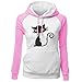 Produktbild POIUDE Damen Hoodie Kapuzenpullover Pullover Mit Kapuze Langärmeliges Cat Mandy Hoodie Pullover Oben(Hot Pink, XX-Large)