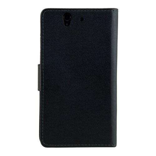 kwmobile Wallet Case HÃ¼lle fÃ¼r Sony Xperia Z - Cover Flip Tasche mit Kartenfach in Schwarz