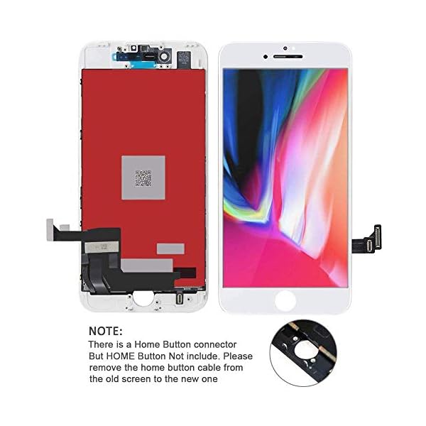 FLYLINKTECH Für iPhone 8 Display Weiß, LCD 3D Touchscreen Digitizer Assembly mit Werkzeuge und Displayschutzfolie Für iPhone 8 Weiß 4.7" – Bild 3