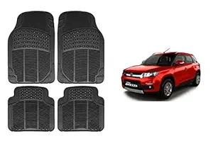 RS Enterprises Carpet Floor/Foot 4D Rubber Mats for Maruti Suzuki Vitara Brezza Car Black