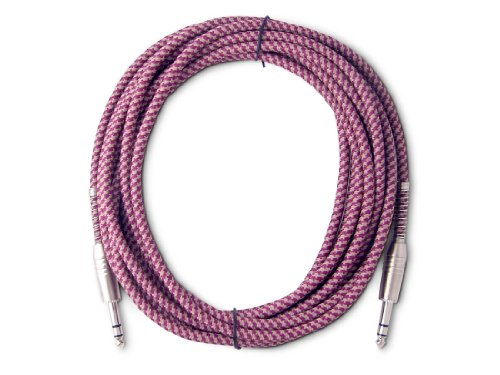 'Snakebite Retro Balanced Cable with Jack on Jack 1/4 (6.35 mm), Type TRS, Braided, in Quiet OFC (Oxygen Free Copper)