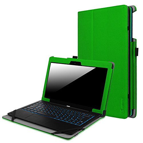 Fintie Odys Winpad 12 Hülle Case - Slim Fit Folio Premium Kunstleder Tastatur Ständer Schutzhülle Cover Tasche für Odys Winpad 12 / Odys Evolution 12 - 2in1 11,6 Zoll (29,5 cm) Convertible Tablet-PC, Grün