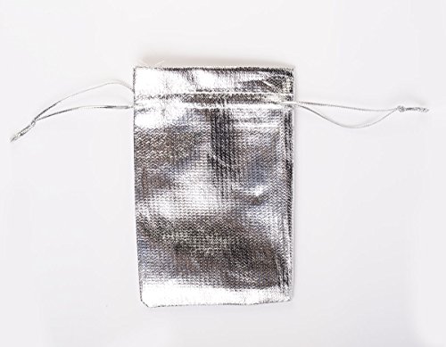 Säckchen 9×12 cm Organzasäckchen Schmuckbeutel Wedding Beutel Hochzeit Silber (1.000) - 2