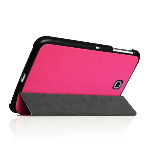 Fintie Samsung Galaxy Tab 4 8.0 Hülle Case – Ultra schlank superleicht Ständer Smart Shell Cover Schutzhülle Etui Tasche mit Auto Schlaf / Wach Funktion, Magenta - 5
