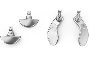 Junsi Back Paddles Compatible with PS5 Edge Controller - 4pcs Metal Back Buttons Trigger Paddle Interchangeable Replacement Parts, Metallic Silver