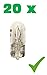 Produktbild SET (0,68 EUR/Stk) 20 x GLASSOCKELLAMPEN W5W 24V 5W W2,1 x 9,5d STANDLICHT POSITIONSLICHT Miniwattlampe Innenbeleuchtung