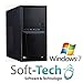 Produktbild SofTech KOMPLETT Computer PC Intel Quad Core - 4X 2,4GHz - 8GB RAM - 500GB HDD - USB 3.0 - HDMI - Win7 Office