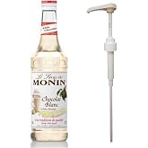 Monin White Chocolate / White Chocolate 700 ml Syrup + Monin Syrup Pump