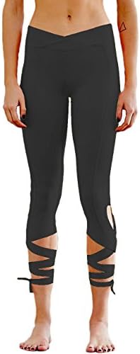 Sports Fitness Clothes Ballet Bandage Dancing Pants Yoga Pants Female (Black.L)