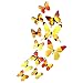 Produktbild DEKOWEAR 3D Schmetterlinge realistisch 12er Set Wanddekoration mit Klebepunkten zur Fixierung Wandtattoo Wandsticker Wanddeko Orange