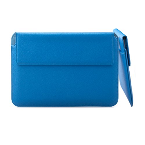 MacBook Pro 15“ Tasche | passend für 14.0 bis 15.6 Zoll Laptops | Hippo Optik blau | iCues Piquante Etui | weitere Leder-Imitat – und Farbvarianten verfügbar | universelle Schutz-Hülle mit Geschenk-Box - 6