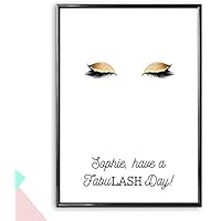 Personalisiertes Bild Wimpern Eyelashes mit oder ohne Rahmen | Personalisierte Weihnachtsgeschenke Geburtstagsgeschenke Originell Individuell