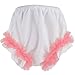 Heart Pattern Baby Girl Cotton Bloomers Diaper Cover Pant for 0-1 Yr S (White and Pink)