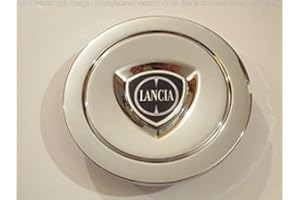 SMARTPOORER Tapacubos de aleación con escudo original de Lancia