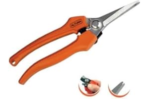 Sécateur de récolte - Modèle 1261B - Lames droites - Coupe bypass pour travaux de précision - Poignées ergonomiques en fibre - Outil de récolte - Sécateur à une main - Altuna