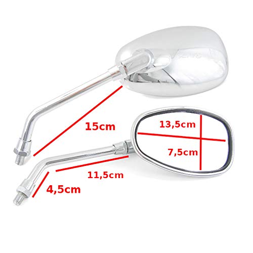 Rückspiegel Spiegel Set kompatibel mit Honda FMX 650, NTV 650, CA 125 Rebel, (V19) - 2