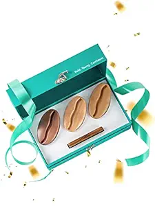 Valentines Signature Gift for Girlfriend: mCaffeine Coffee Beans Gift Set | Shower with Coffee with Worlds First Bean Shaped Bathing Bars