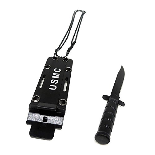 1Pc Halsketten Art bewegliches EDC Blatt im Freienpocket Verteidigung und Überlebens Werkzeug Schwarz - 3