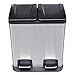 Produktbild BULTO Edelstahl Mülltrenner Mülleimer Abfalltrenner Treteimer 50 Liter (2 x 25 Liter)