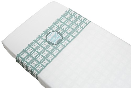 Taftan Top Sheet Little Van for Crib (120 x 150  cm, Grey/Blue)