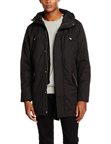 JACK & JONES Herren Jacke Jcofine Parka Jacket Schwarz (Black Fit:Reg), Medium