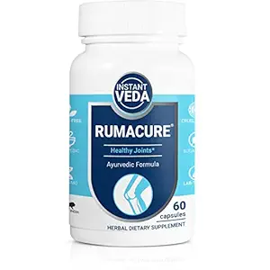 INSTANT VEDA Rumacure Capsules | For Joint Pain Relief, Rheumatoid Arthiritis & Muscle Pain | Joint Support Supplement | 60 Capsules