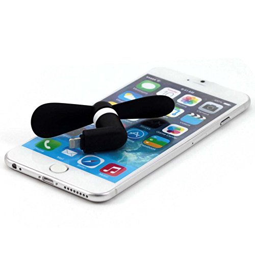 USB Telefon Mini Ventilator - Aohro Portable 2 in 1 Micro USB Mini-Lüfter mit zwei Blättern für Apple iPhone 6/6S & 6 Plus/6s Plus & iPhone 5/5S, iPad Air - Schwarz reviews USB Telefon Mini Ventilator - Aohro Portable 2 in 1 Micro USB Mini-Lüfter mit zwei Blättern für Apple iPhone 6/6S & 6 Plus/6s Plus & iPhone 5/5S, iPad Air - Schwarz