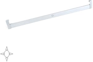 Emuca - Éclairage pour Armoire ou vestiaire, Barre de penderie avec LED 4W-12V DC et détecteur de Mouvement, Aluminium anodisé Mat, L 708-858mm
