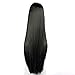 80cm Long Black Straight Style Lovely Lady Anime Cosplay Hair Wig +Wig Cap
