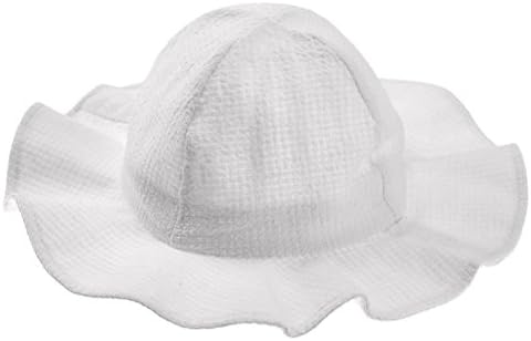 Silveroneuk Unisex Baby Wide Brim Sun Protection Hat Adjustable Fishermen Cap(White)
