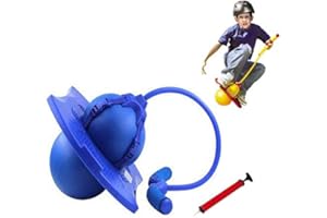 QCHOMEE Ballon Sauteur Pogo Stick Jumper Bâton Sauteur Fitness Adulte Ballon de Gym Sport Boule Sautante Antidéflagrant Lolo Ball Pogo Ball avec Poignée Planche d'équilibre Pour Maison Ecole Extérieur