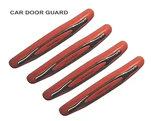 Auto E-Shopping Carnack Car Door Guards Red - Universal for all Cars - Set of 4 Pcs