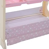 Homcom® Baby Wickeltisch Wickelkommode mit Badewanne Wickelauflage Mobil (Rosa) - 8