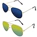Silver Kartz Classic Aviator Combo Pack Boys Sunglasses (AV036|40|Green,Blue) RS.395.00