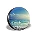 Produktbild ErwangGo Tire Cover Wheel Covers,Tropical Island Paradise Beach at Sunset Time with Waves and The Misty Sea Image,for SUV Truck Camper Travel Trailer Accessories(14,15,16,17 Inch) 16
