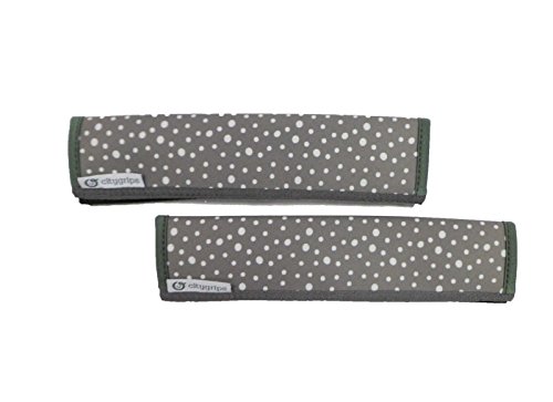 Choopie Single Bar LARGE City Grips Pushchair Handlebar Grip Covers/Protectors - Grey Andy Dots (1 Pair)