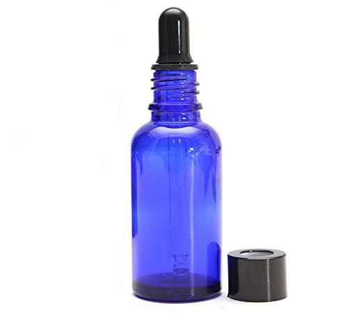 30 ml blau Glas ätherisches Öl Flaschen leer nachfüllbar Aromatherapie Eye Ear Dropper Flaschen mit Pipette Dropper 2 Stück - 2