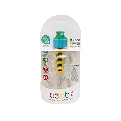 Bobble Trinkflasche 385ml Blau Aktivkohle Filter Trinkwasser sauber reinigen BPA frei - 5