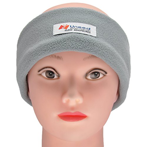 Fulllight Tech Auriculares para dormir con banda para los ojos, ultrafinos, suaves, cómodos, incluye diadema de deporte y auriculares estéreo con manos libres, ideales para entrenamiento o relajación, de forro polar