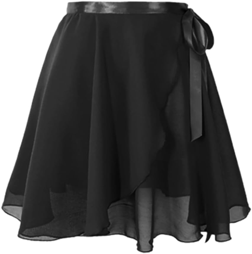 Falda de Ballet para Mujer, Falda de Abrigo la Danza de Ballet Gasa con Lazo de la Cintura, Clásica Ropa para Gimnasia para Mujeres, S