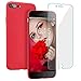 Produktbild ProBien Hülle für iPhone 8 Plus/iPhone 7 Plus, Silikon Handyhülle mit Kostenloser Schutzfolie, Ultra Dünn Schutzhülle Kratzfest Bumper Case Cover für iPhone 8 Plus/7 Plus-Rot