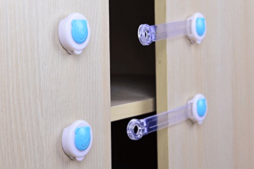 Preisvergleich Produktbild gazechimp 20pcs Zylinderschloss Sicherheits-Kühler für Kinder von Schrank Fenster Tür Schubladen-Riegel-Blau / Pink