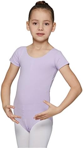 Fitdance Girls' Team Classic Short Sleeve Leotard by [120,Purple]