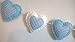 Nursery Decor Baby Blue and White Check Gingham heart Wall Decoration Baby Boy