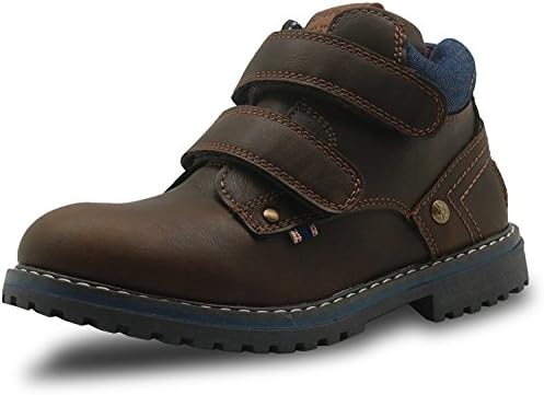 Tufanyu Kids' Shoes Handmade Outdoor Shoes Non-slip Waterproof Martin Boots Arch Support No-slip ( Color : Brown , Size : 3 UK )